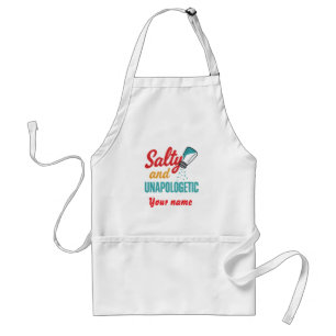 Salty and Unapologetic – Retro Diner Salt Shaker Standard Apron