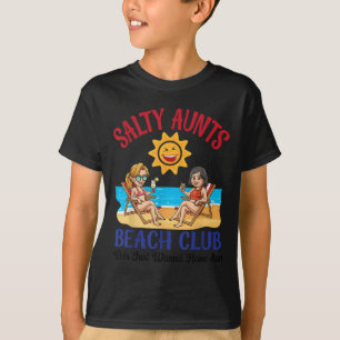 Salty Aunts Beach Club Summer Vacation Vibes 2025  T-Shirt