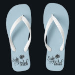 Salty Beach Funny Summer Jandals<br><div class="desc">This design was created through digital art. It may be personalised by clicking the customise button and changing the colour, adding a name, initials or your favourite words. Contact me at colorflowcreations@gmail.com if you with to have this design on another product. Purchase my original abstract acrylic painting for sale at...</div>