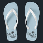 Salty Beach Funny Summer Jandals<br><div class="desc">This design was created through digital art. It may be personalised by clicking the customise button and changing the colour, adding a name, initials or your favourite words. Contact me at colorflowcreations@gmail.com if you with to have this design on another product. Purchase my original abstract acrylic painting for sale at...</div>
