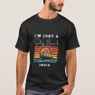 Salty Beach India Travel Souvenir India T-Shirt