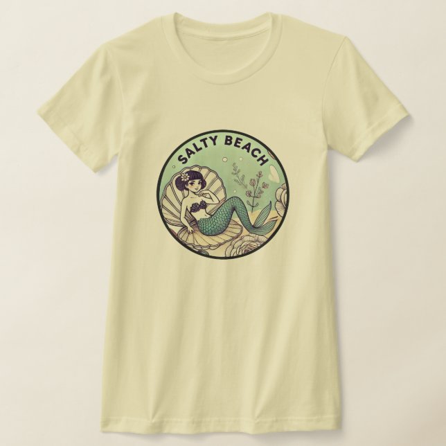 Salty Beach Mermaid                                T-Shirt (Laydown)