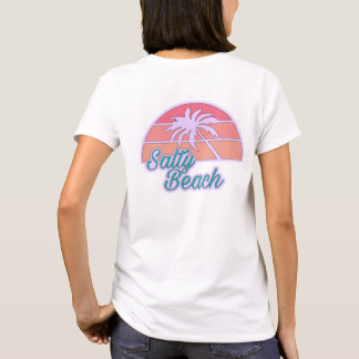 Salty Beach Palm Tree Sunset T-Shirt