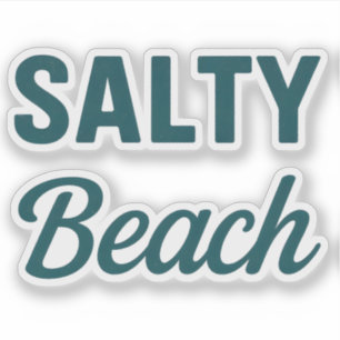 Salty Beach Teal Coastal Life Ocean Graphic Print