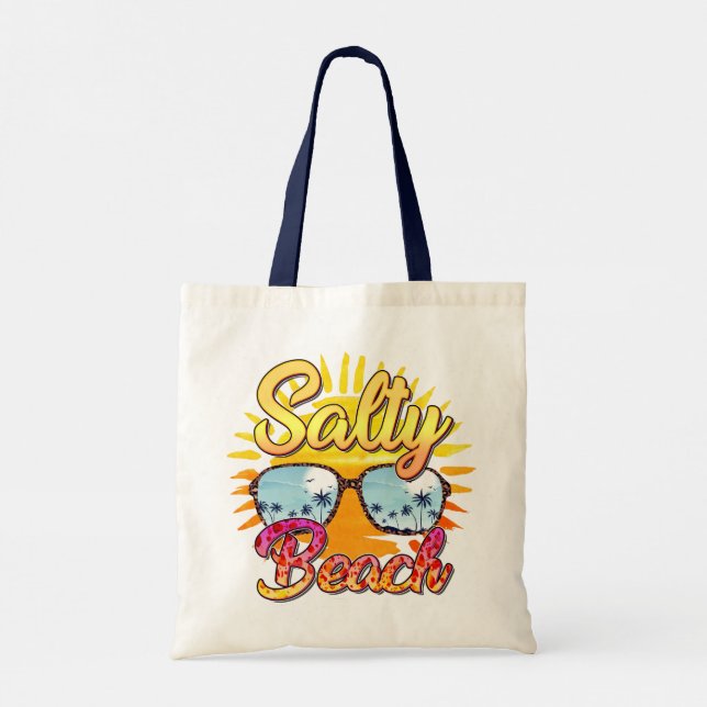Salty Beach Tote Bag | Hello Summer Bags (Back)