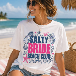 Salty Bride Beach Club Members Only Navy Pink Tri-Blend Shirt