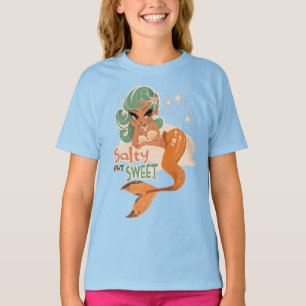 Salty but Sweet Mermaid: Playful Retro Ocean Vibes T-Shirt