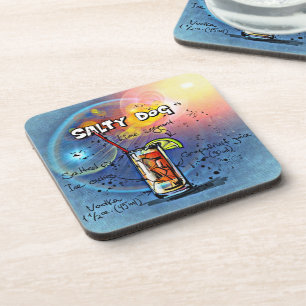 Salty Dog Cocktail (#6 of 12 Drink Recipe Sets) Coaster