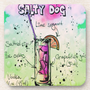 Salty Dog Drink Recipe Coaster