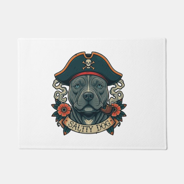 Salty Dog Pitbull Doormat (Front)