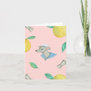 Salty dog summer greeting card