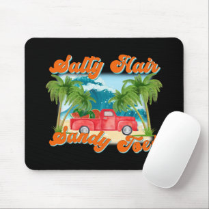 Salty Hair, Sandy Toes Tropical Island Mouse Pad