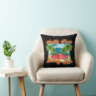 Salty Hair, Sandy Toes   Tropical Truck & Beach Cushion