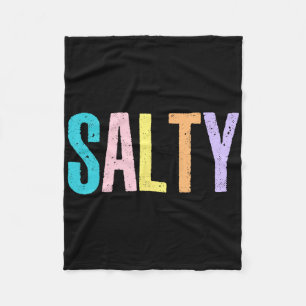Salty Hawaii Beach Trendy Summer Vacation Vintage Fleece Blanket
