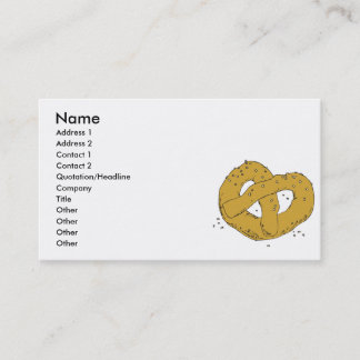 salty hot soft pretzel business card