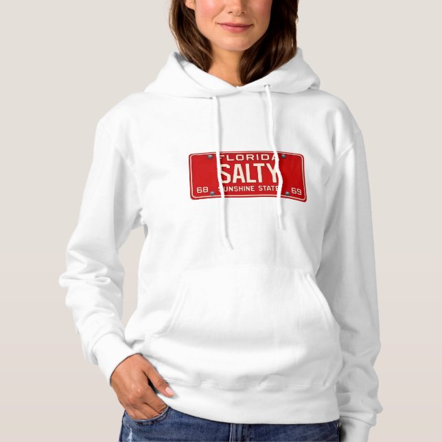 Salty Life 1969 | Retro Florida License Plate Surf Hoodie (Front)
