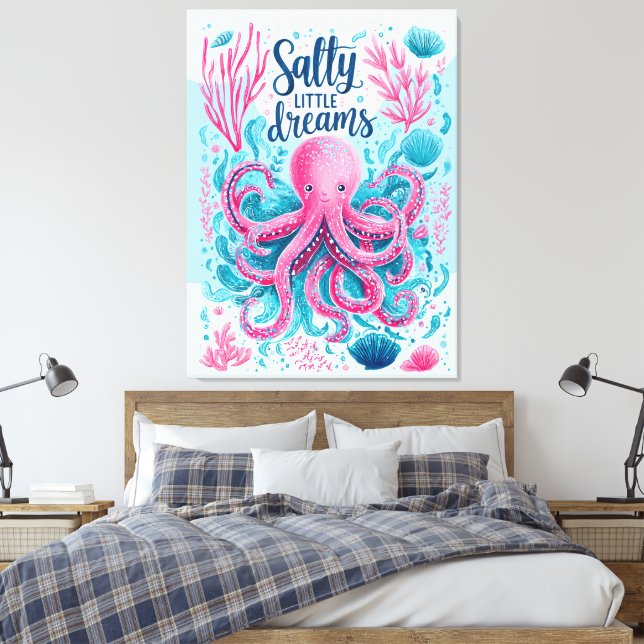 Salty Little Dreams Canvas Print (Insitu(Bedroom))