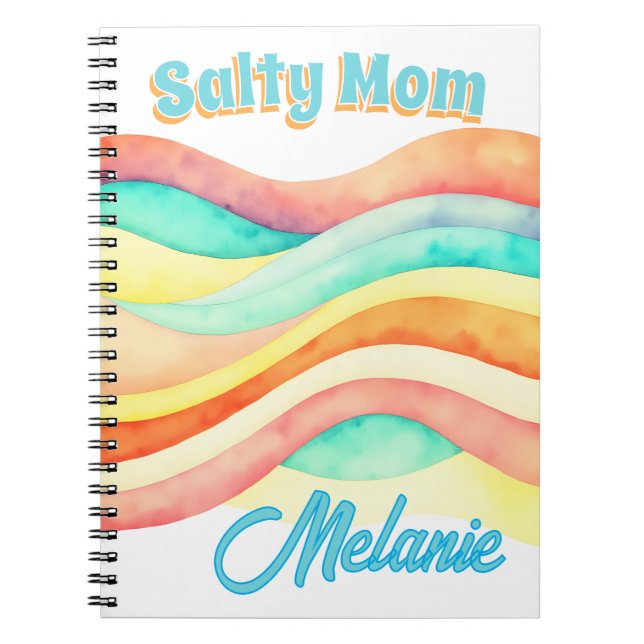 Salty Mom Cool Summer  Notebook (Front)