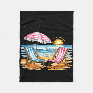 Salty moms beach club girls wanna have sun summer fleece blanket