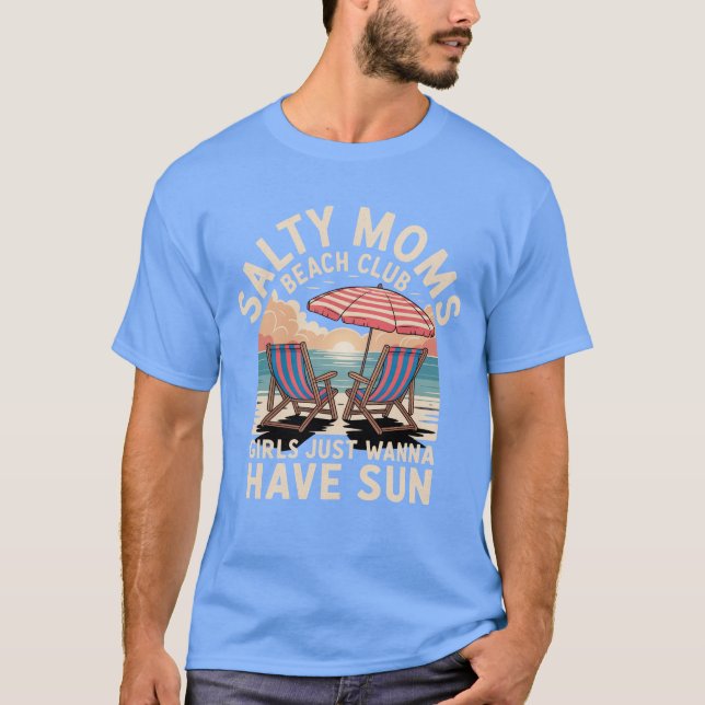Salty Moms Beach Club T-Shirt (Front)