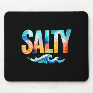 Salty Ocean Wave Funny Beach Summer Vacation Mouse Pad
