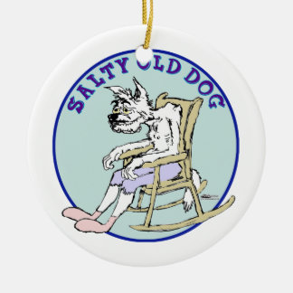 Salty Old Dog Ceramic Tree Decoration