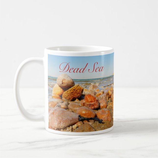 Salty Rocks on Dead Sea Shore, Jordan Mug (Left)