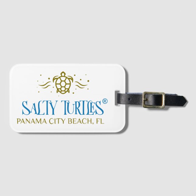 Salty Turtles backpack. Luggage Tag (Front Horizontal)