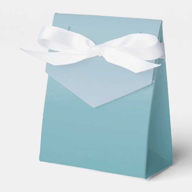 Salty Watercolor Sea Foam Blue Green Custom Favour Box (Front Side)