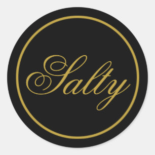 "Salty" Wedding Sticker - Black Gold