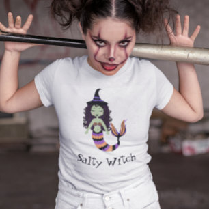 Salty Witch Halloween Mermaid T-Shirt