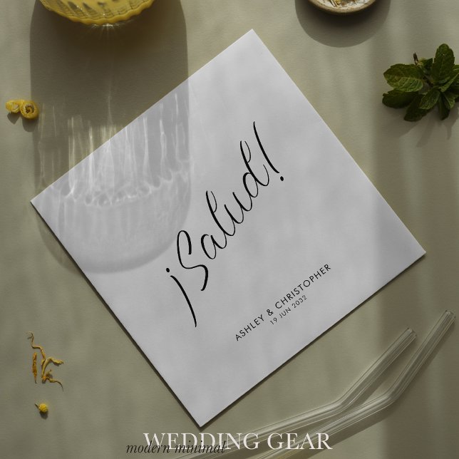 ¡Salud! Minimal Any Occasion Cocktail Napkin (Creator Uploaded)