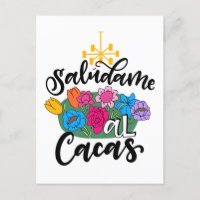 Saludame Al Cacas, hand lettered