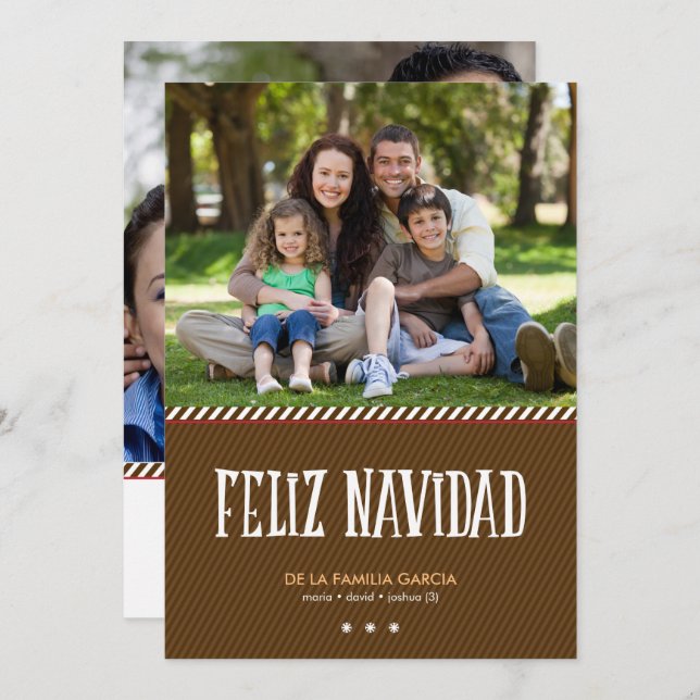 Saludo militar de la Navidad de Brown Holiday Card (Front/Back)
