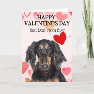 Saluki Best Dog Mum Custom Valentine's Day Card