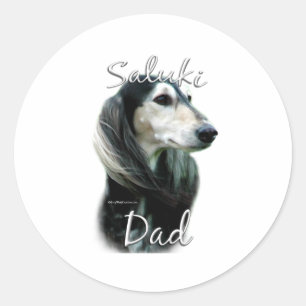 Saluki Dad 2 Classic Round Sticker