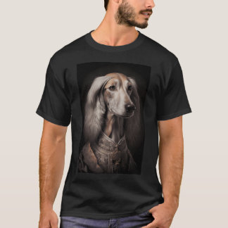 Saluki Dog Vintage Portrait 34 T-Shirt
