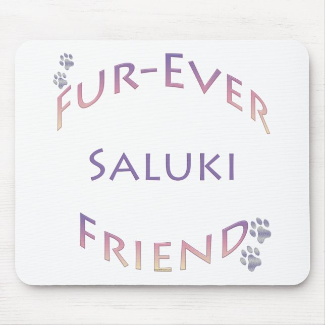 Saluki Furever Friend Mouse Pad (Front)