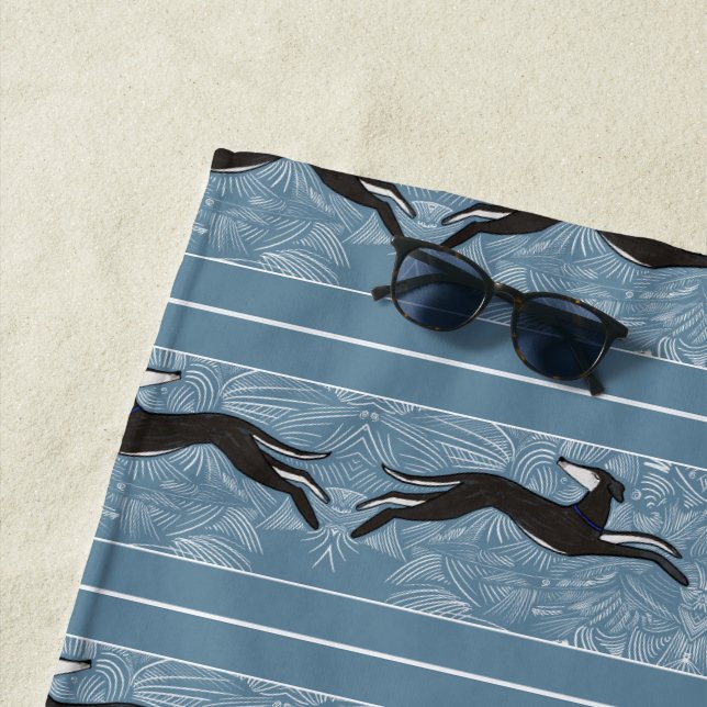 Saluki Greyhound  Beach Towel (In Situ)