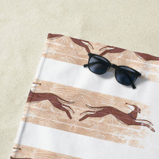 Saluki Greyhound Beach Towel