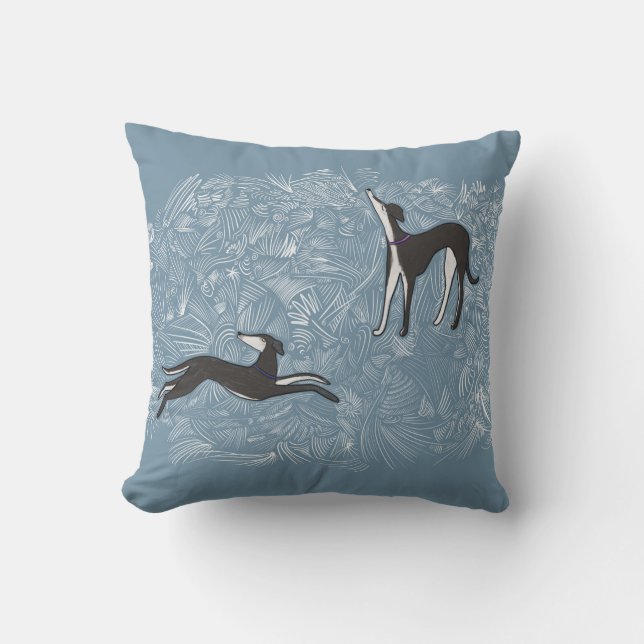 Saluki Greyhound  Cushion (Front)