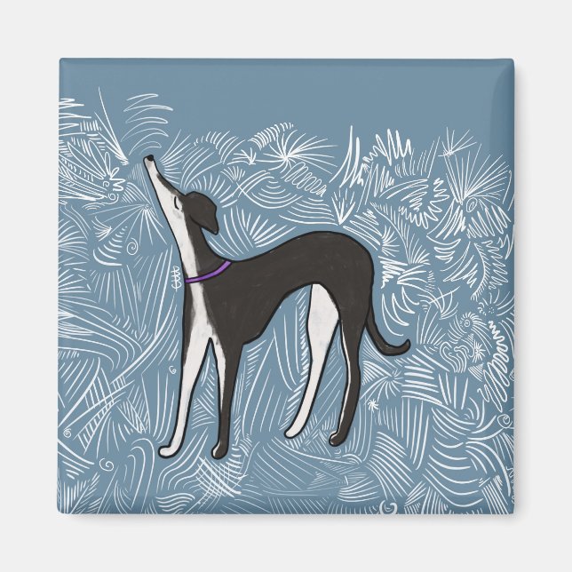 Saluki Greyhound  Magnet (Front)