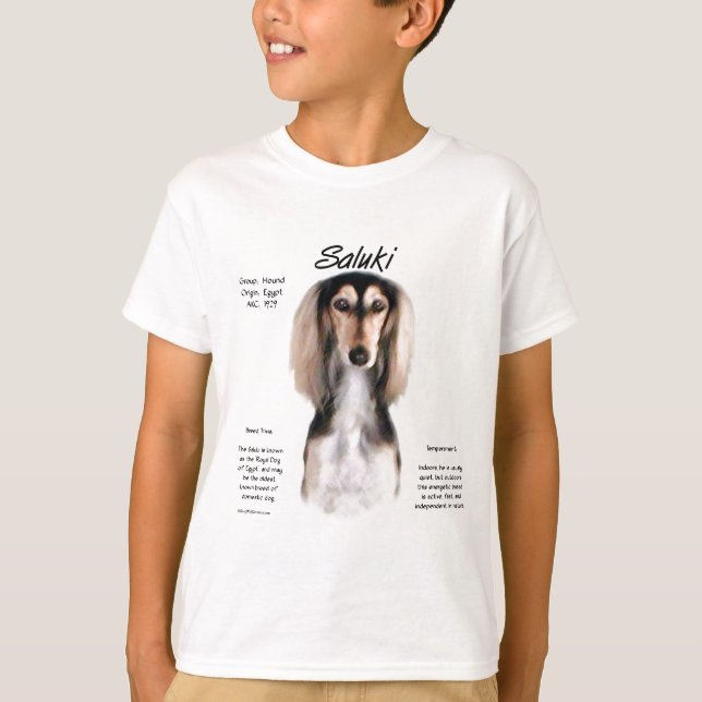 Saluki History Design T-Shirt (Front)