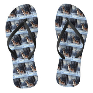 Saluki Let It Snow Christmas Jandals