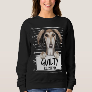 Saluki Mugshot Guilty Dog Sweatshirt