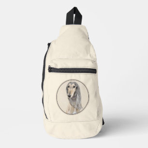 Saluki Painting Fawn Sable Cute Original Dog Art Sling Bag