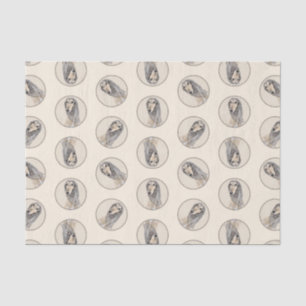 Saluki Painting Fawn Sable Cute Original Dog Art Tissue Paper