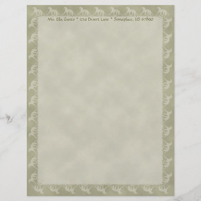 Saluki Silhouette Letterhead (Front)