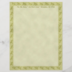 Saluki Silhouette Personalized Letterhead