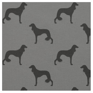 Saluki Silhouettes Pattern Fabric